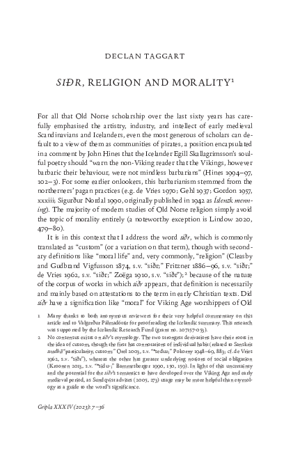 (PDF) Declan Taggart Siðr, Religion and Morality