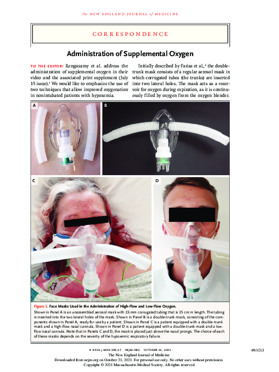 (PDF) Administration of Supplemental Oxygen