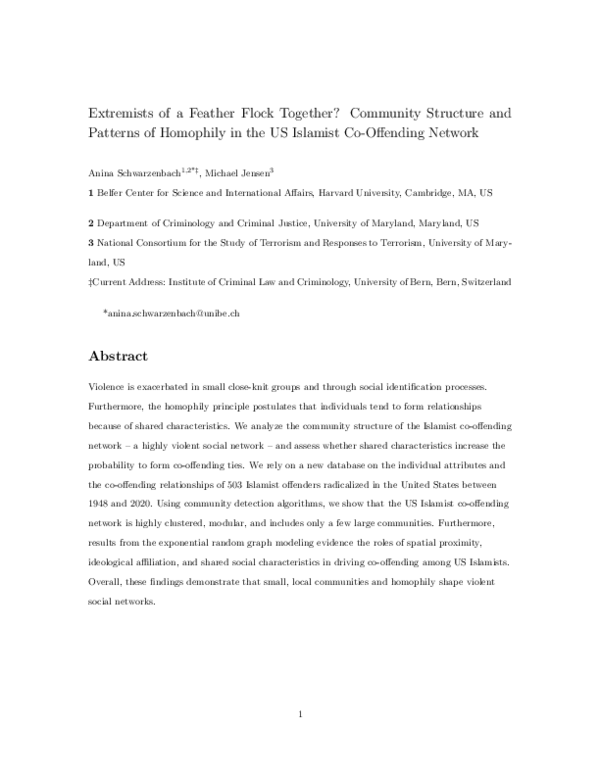 (PDF) Extremists of a Feather Flock Together? Community Structure and ...