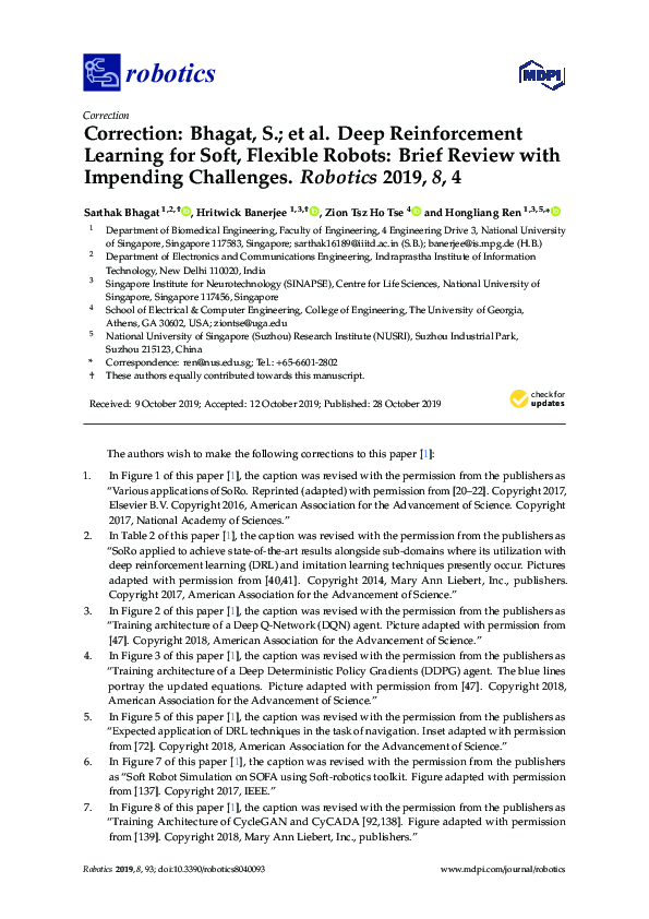 (PDF) Correction: Bhagat, S.; et al. Deep Reinforcement Learning for ...