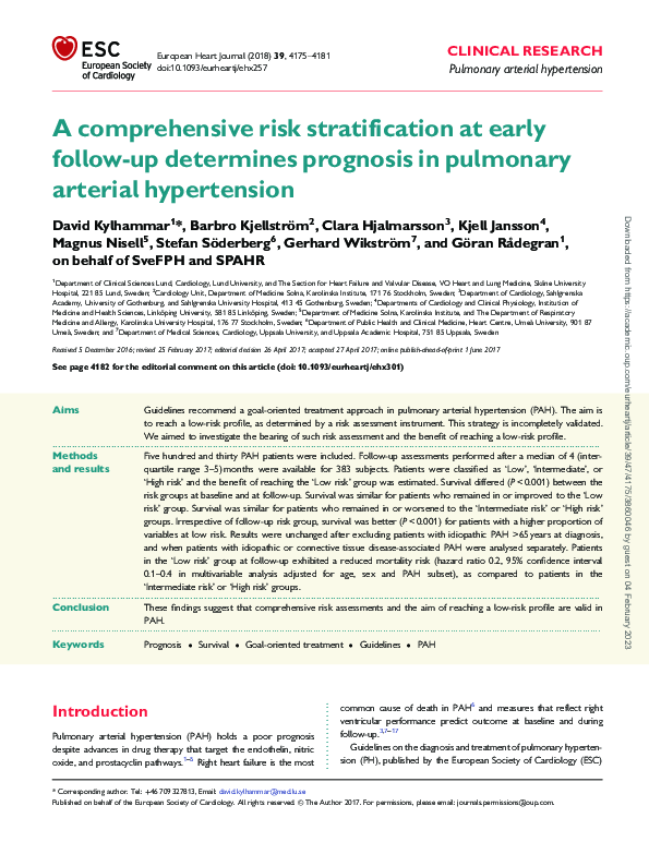 (PDF) A comprehensive risk stratification at early follow-up determines ...