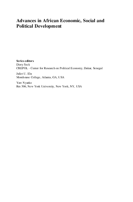 (PDF) Agricultural Supply Chains, Growth and Poverty in Sub-Saharan Africa