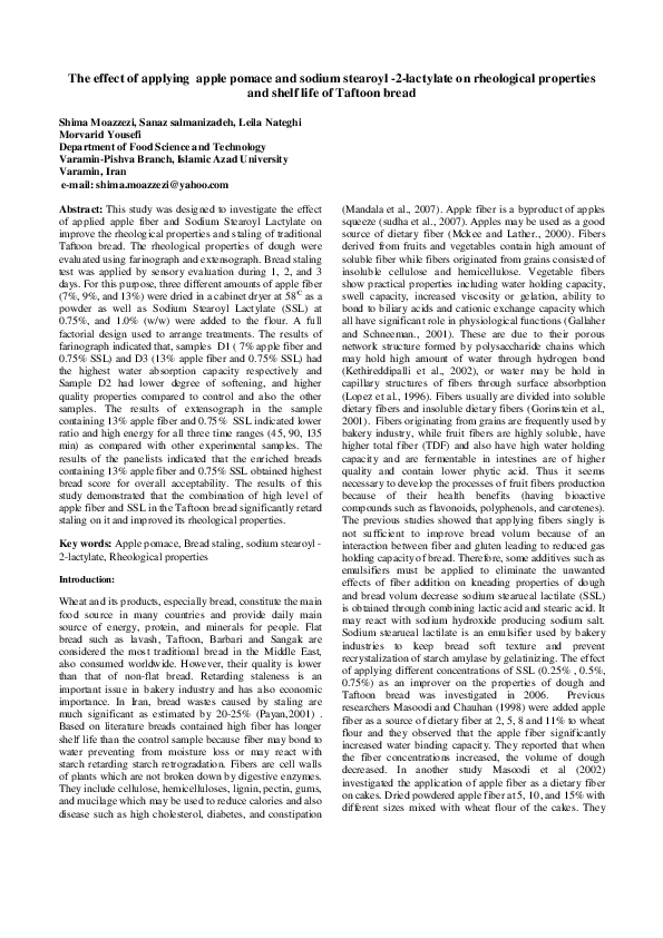 (PDF) The effect of applying apple pomace and sodium stearoyl -2 ...