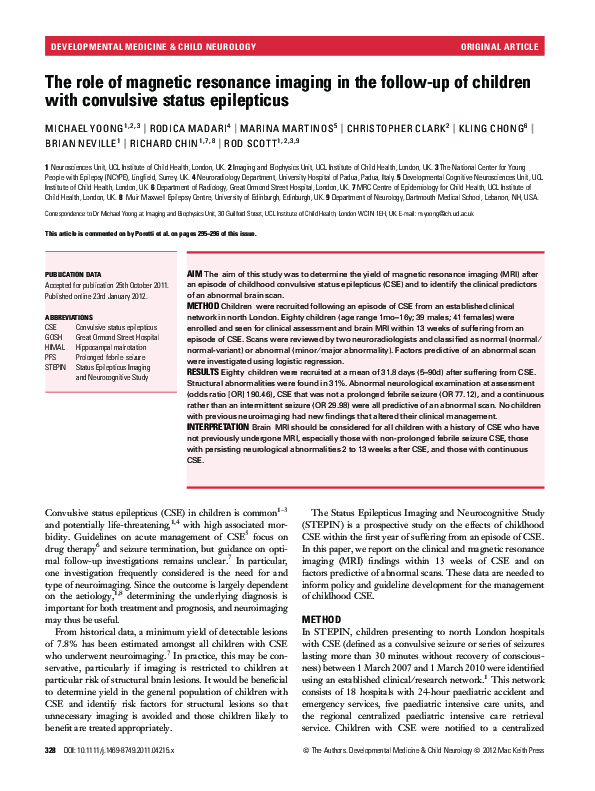 (PDF) The role of magnetic resonance imaging in the follow‐up of ...