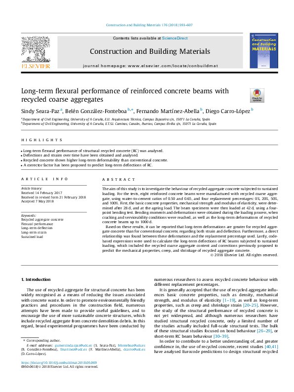 (PDF) Long-term flexural performance of reinforced concrete beams with ...