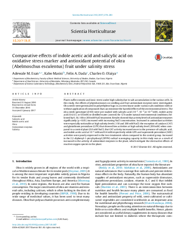 (PDF) Comparative effects of indole acetic acid and salicylic acid on ...