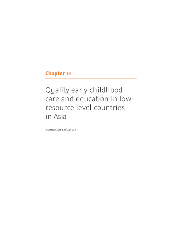 (PDF) Quality early childhood care and education in low-resource level ...