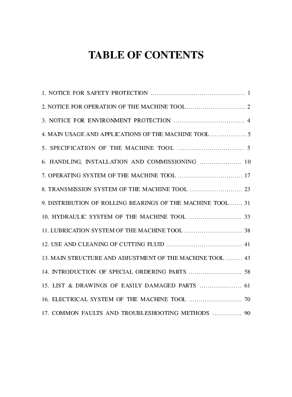(PDF) Operation manual of CW62123C series lathe machine