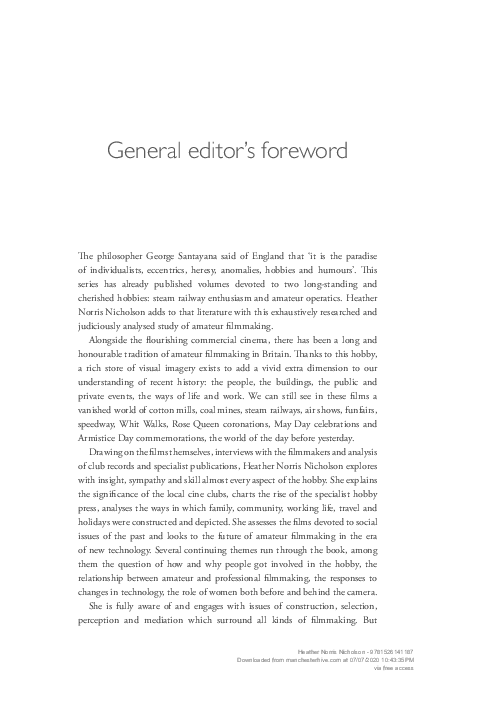 (PDF) General editor's foreword