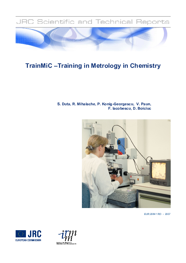 (PDF) TrainMiC -Training in Metrology in Chemistry