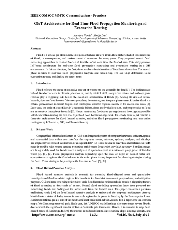 (PDF) GIoT Architecture for Real Time Flood Propagation Monitoring and ...