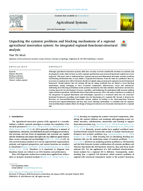 (PDF) Unpacking the systemic problems and blocking mechanisms of a ...