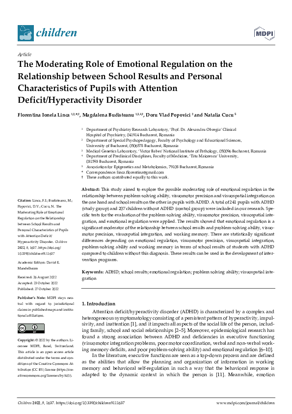 (PDF) The Moderating Role of Emotional Regulation on the Relationship ...