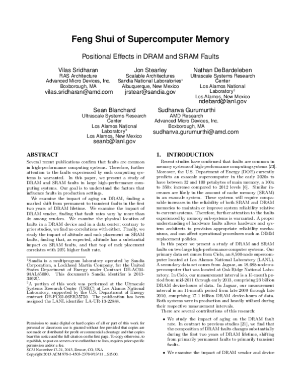(PDF) Feng shui of supercomputer memory