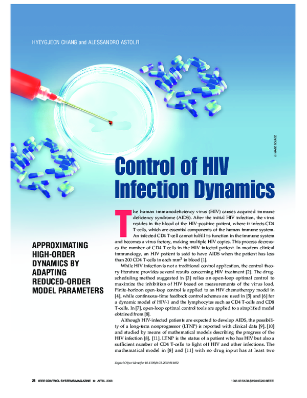 (PDF) Control of HIV Infection Dynamics