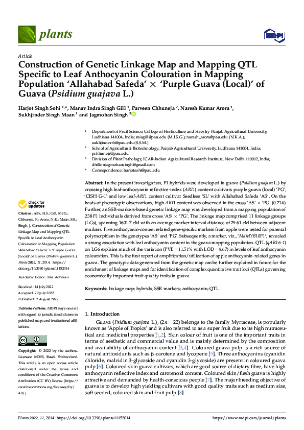 (PDF) Construction of genetic linkage map and mapping of QTL for seed ...