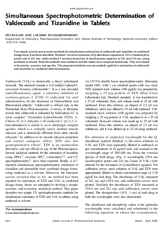 (PDF) Simultaneous Spectrophotometric Determination of Simultaneous ...