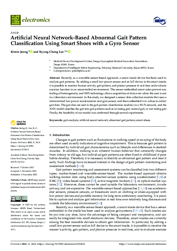 (PDF) Artificial Neural Network-Based Abnormal Gait Pattern ...