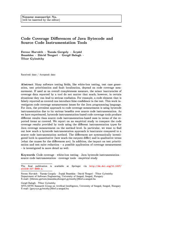 (PDF) Code coverage differences of Java bytecode and source code ...