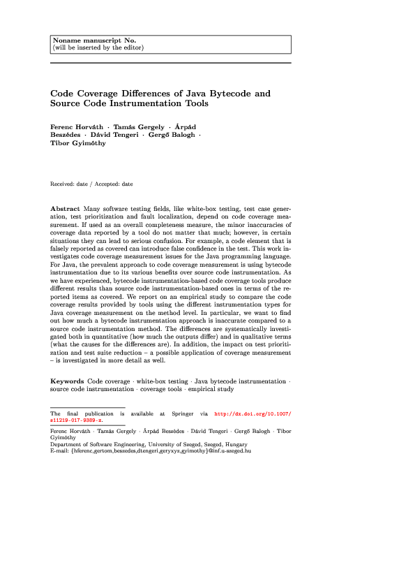 (PDF) Code coverage differences of Java bytecode and source code ...