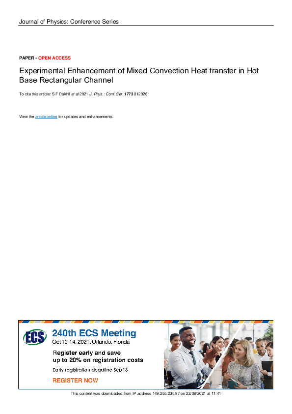 (PDF) Experimental Enhancement of Mixed Convection Heat transfer in Hot ...