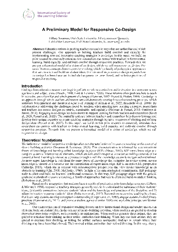 (PDF) A Preliminary Model for Responsive Co-Design