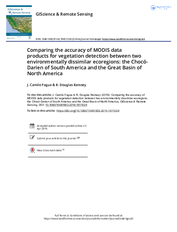 (PDF) Comparing the accuracy of MODIS data products for vegetation ...