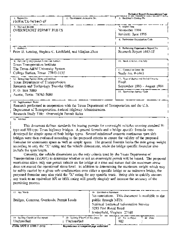 (PDF) Overweight permit rules