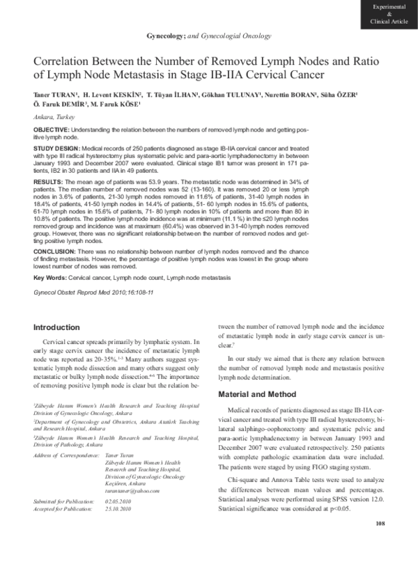 (PDF) Correlation Between the Number of Removed Lymph Nodes and Ratio ...