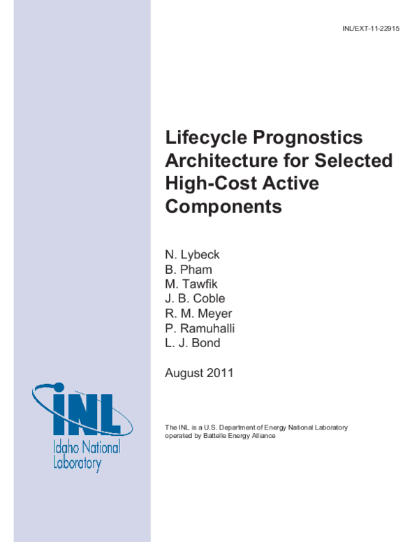 (PDF) Lifecycle Prognostics Architecture for Selected High-Cost Active ...