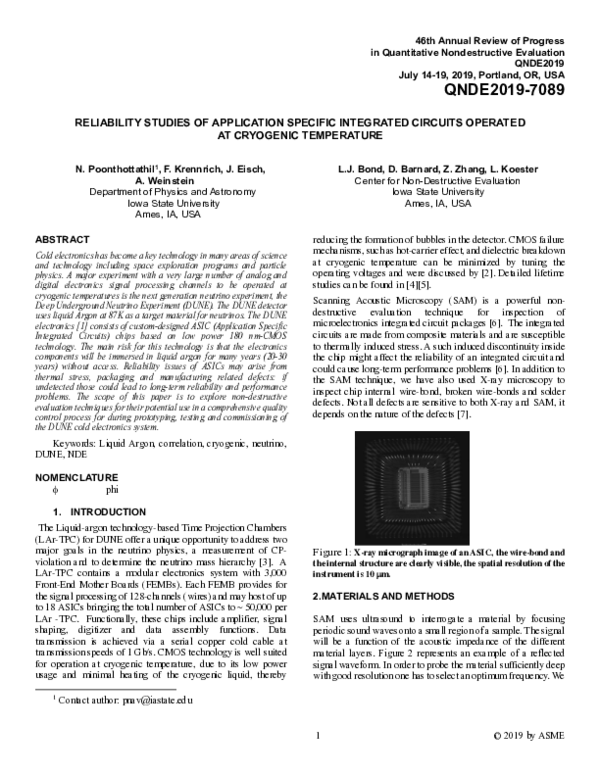 (PDF) Reliability studies of application specific integrated circuits ...