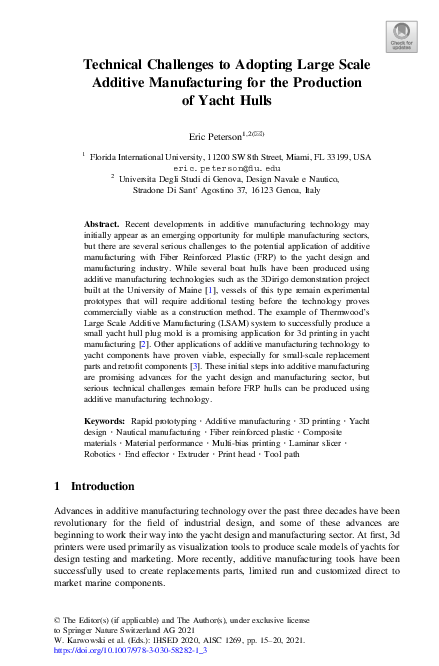(PDF) Technical Challenges to Adopting Large Scale Additive ...