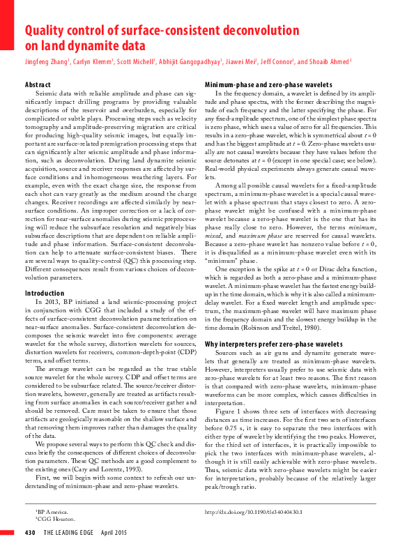 (PDF) Quality control of surface-consistent deconvolution on land ...