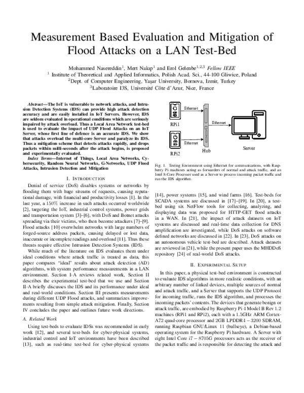 (PDF) Measurement Based Evaluation and Mitigation of Flood Attacks on a ...