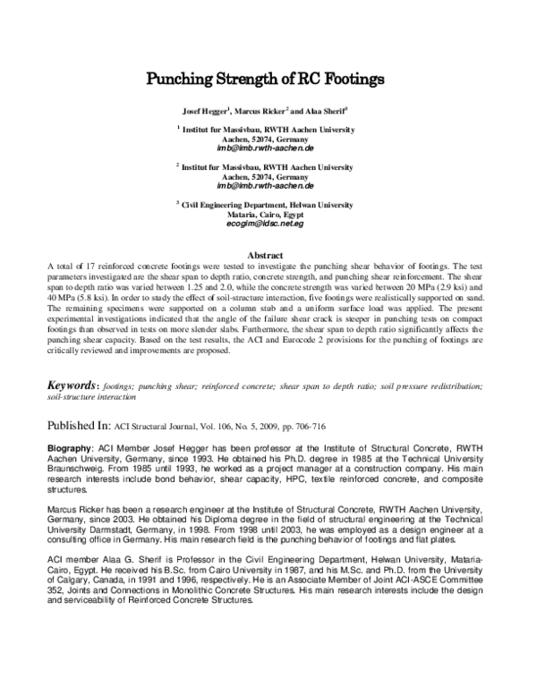 (PDF) Shear Strength of Slender Reinforced Concrete Beams without Web ...