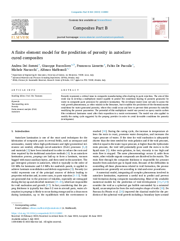(PDF) A finite element model for the prediction of porosity in ...