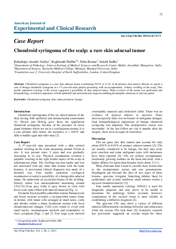 (PDF) American Journal of Experimental and Clinical Research Am J Exp ...