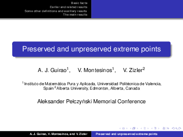 (PDF) On Preserved and Unpreserved Extreme Points