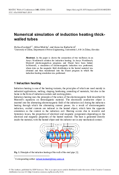 (PDF) Numerical simulation of induction heating thick-walled tubes