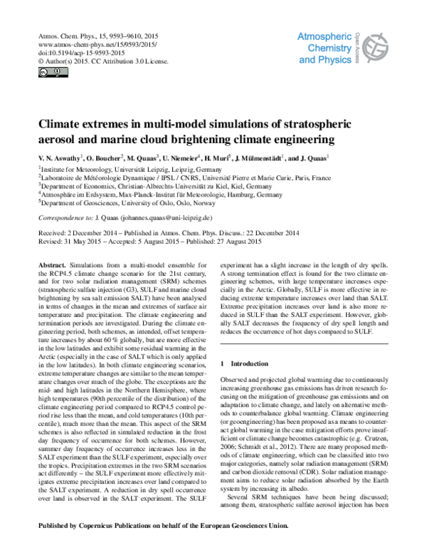 (PDF) Climate extremes in multi-model simulations of stratospheric ...