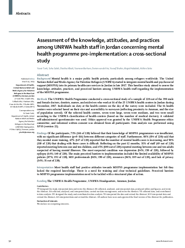 (PDF) Assessment of knowledge, attitudes, and practices about ...