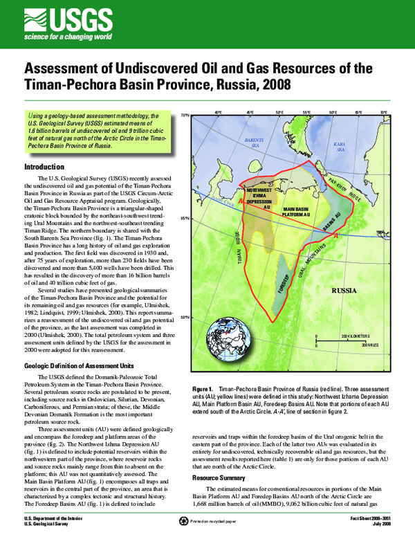 (PDF) Assessment of undiscovered oil and gas resources of the Timan ...