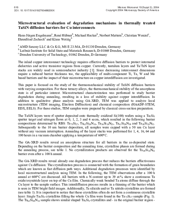 (PDF) Microstructural Evaluation of Degradation Mechanisms in Thermally ...