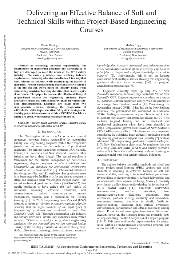 (PDF) Delivering an Effective Balance of Soft and Technical Skills ...