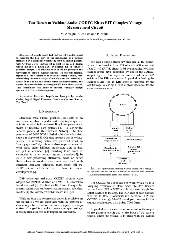 (PDF) Test Bench to Validate Audio CODEC Kit as EIT Complex Voltage ...