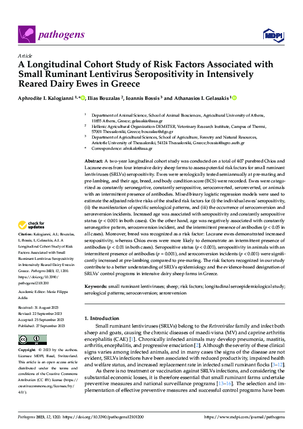 (PDF) A Longitudinal Cohort Study of Risk Factors Associated with Small ...