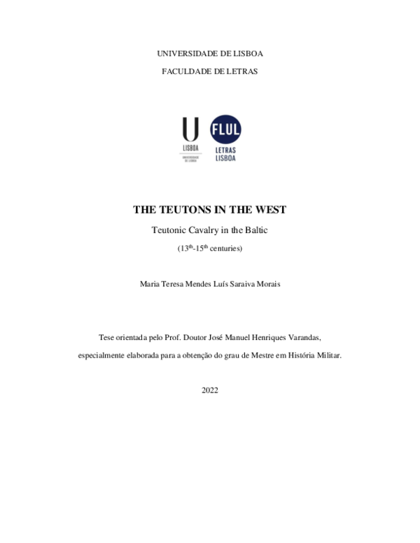 (PDF) The Teutons in the West - Teutonic Cavalry in the Baltic (13th ...