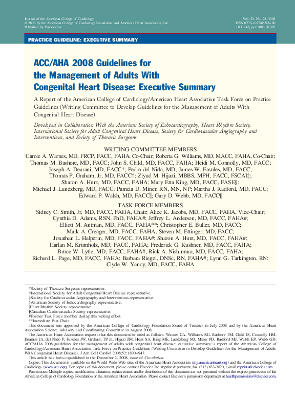 (PDF) ACC/AHA 2008 Guidelines for the Management of Adults With ...