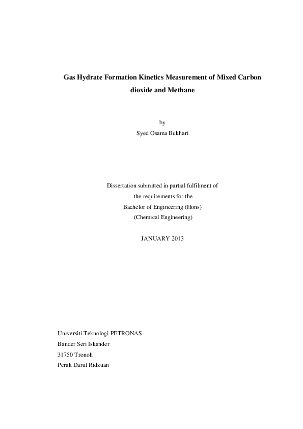 (PDF) Gas Hydrate Formation Kinetics Measurement of Mixed Carbon ...