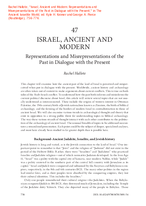 (PDF) Israel Ancient and Modern Representations and Misrepresentations ...